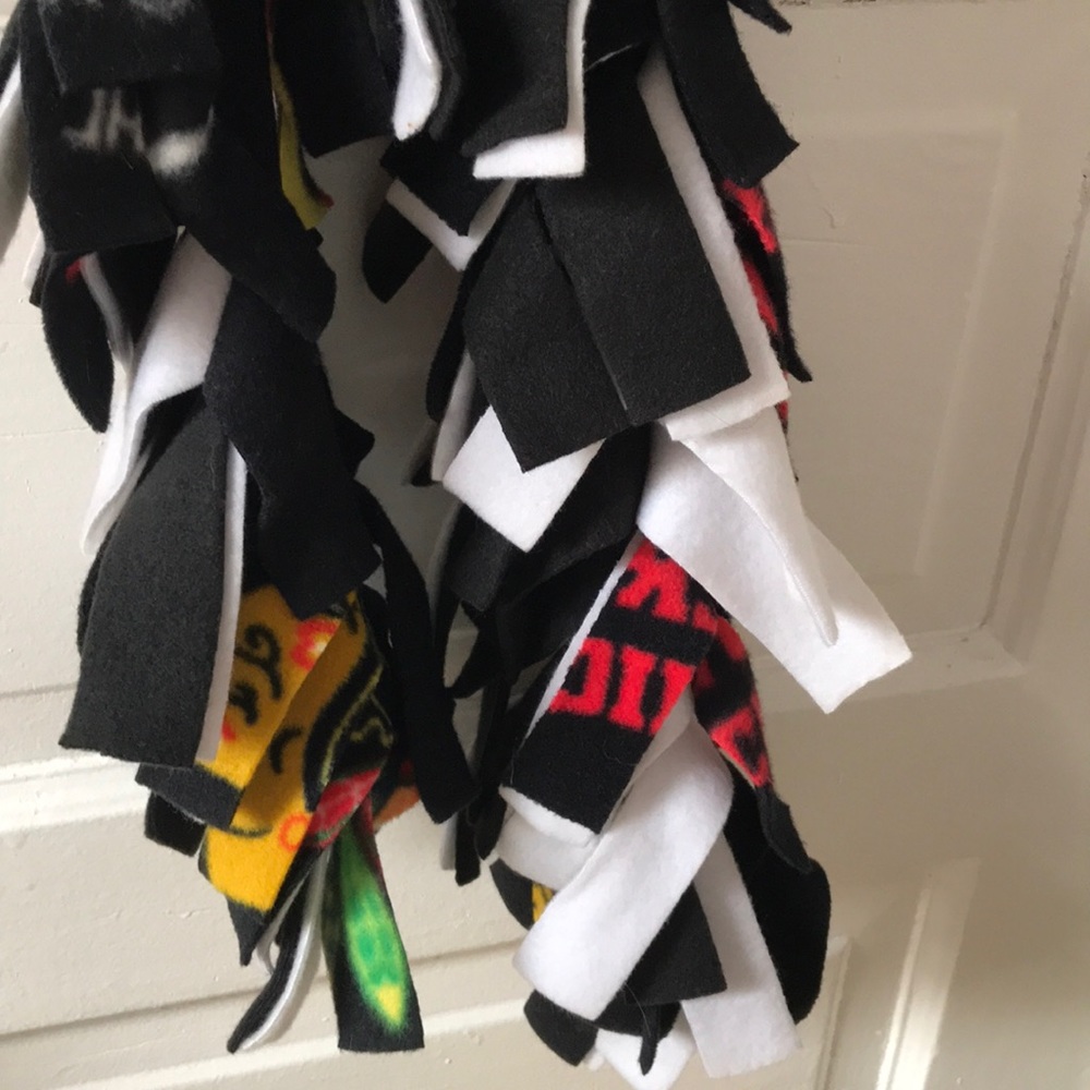 Hand made Blackhawks winter scarf